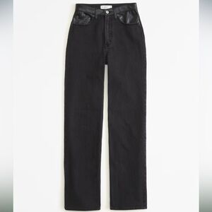 Abercrombie Mixed Fabric High Rise 90s Relaxed Jean